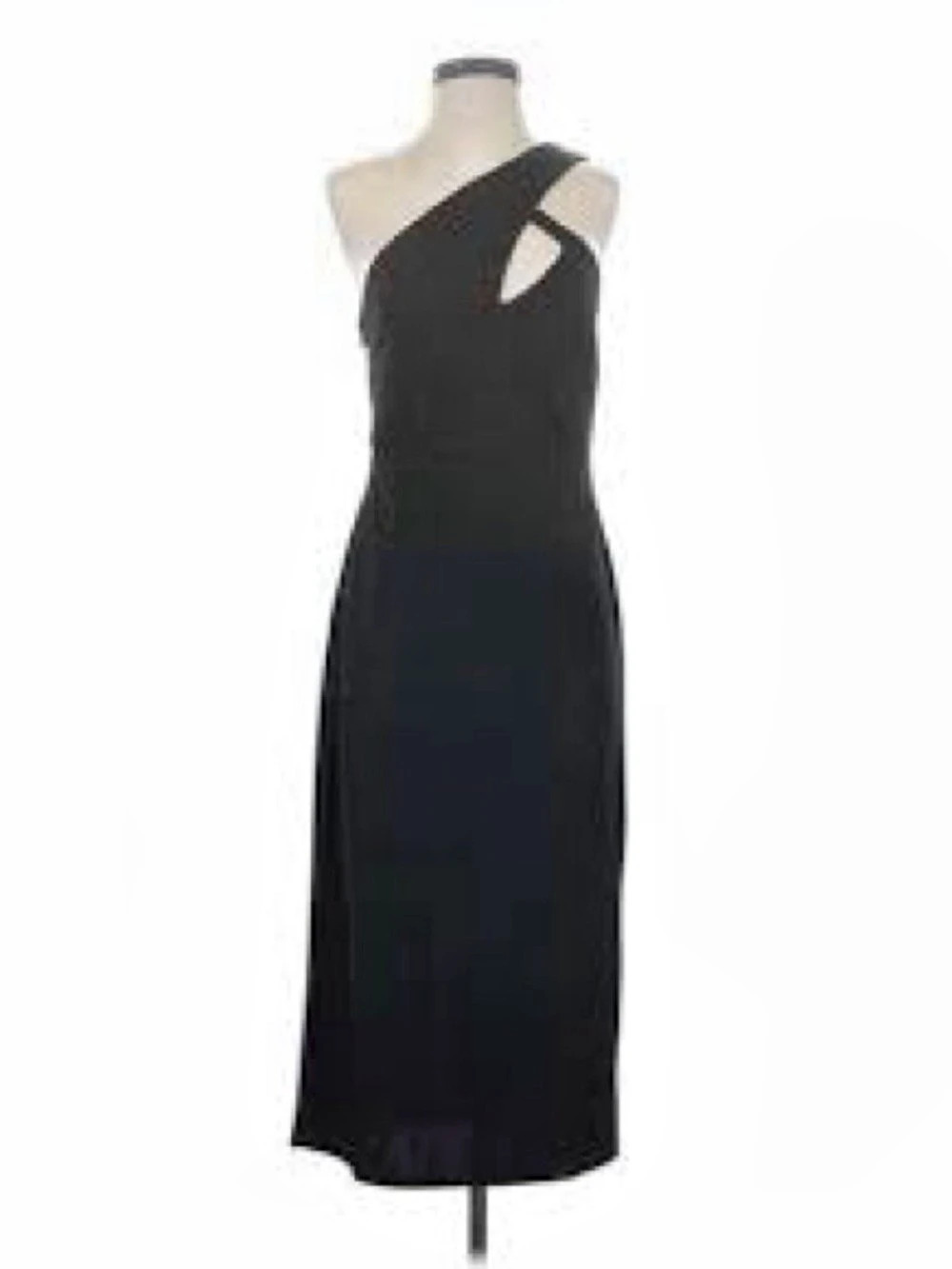 Rachel Roy Black One-Shoulder midi Dress